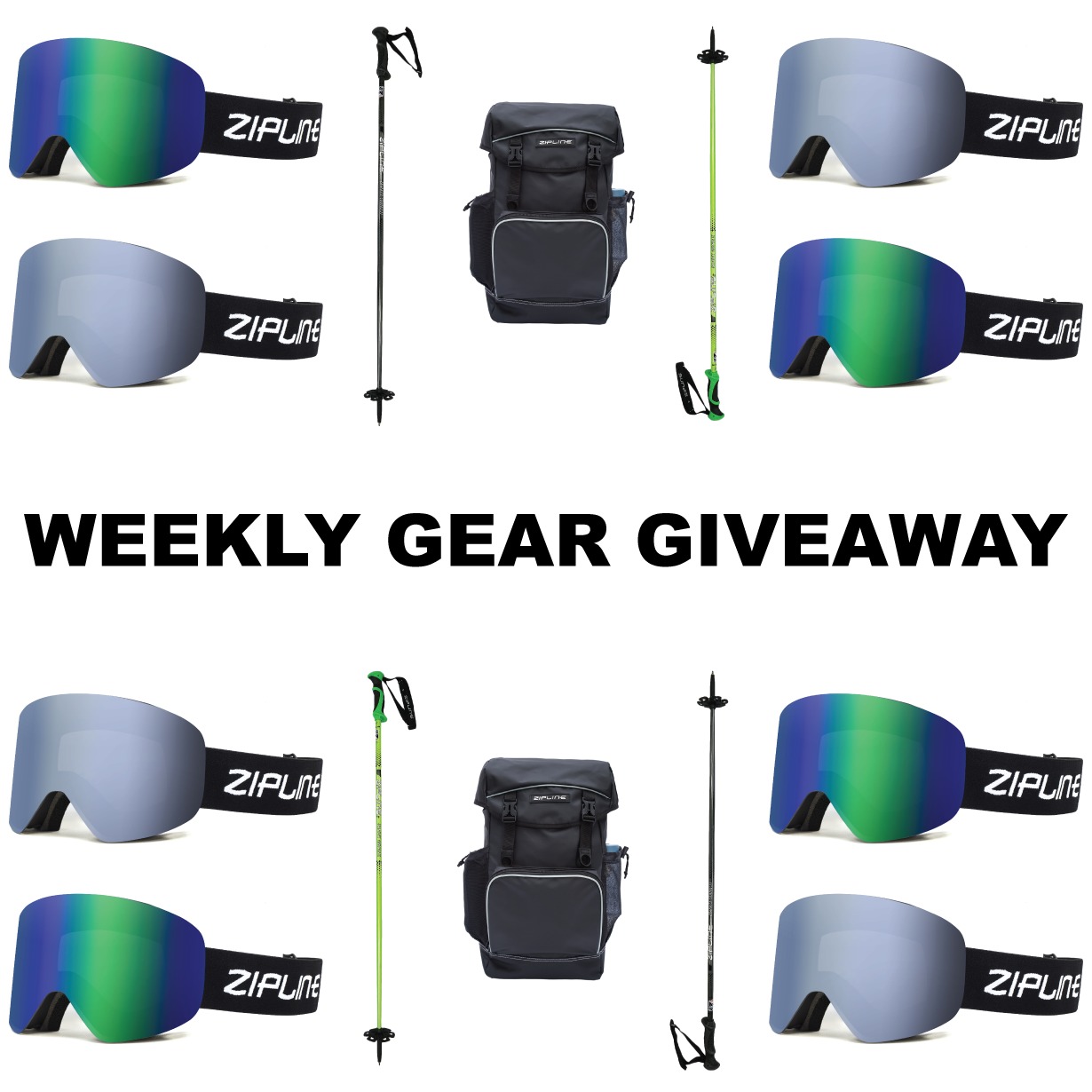 Win Goggles, Poles, & a Pack from Zipline Blister