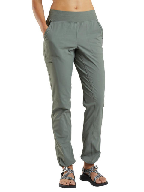 Prana Summit Pants Dark Gray Cinch Ankle Pockets Stretch Hiking