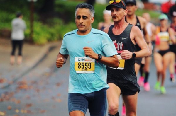 Sanjay Rawal goes on Blister's Off The Couch podcast to discuss running the California International Marathon, the concepts of running dumb; training slow; finding joy through exertion, and much more.