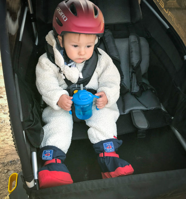 fleece velcro baby booties