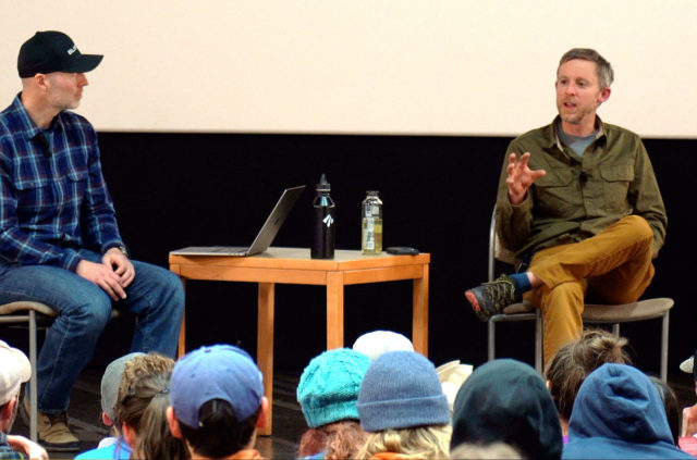 Tommy Caldwell presents at the Blister Speaker Series at Western Colorado University in Gunnison, CO.