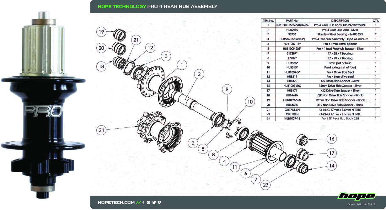 Rear hub on sale assembly bicycle