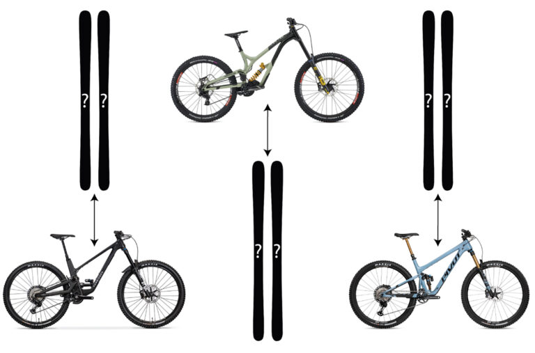 Which ski brand is most similar to Transition? Guerrilla Gravity? Specialized? Which bike company is most like K2? ON3P? Moment? We answer all of these questions and more in Part 2 of Bikes vs. Skis. Check it out, and tell us your answers to these questions in the comments section.