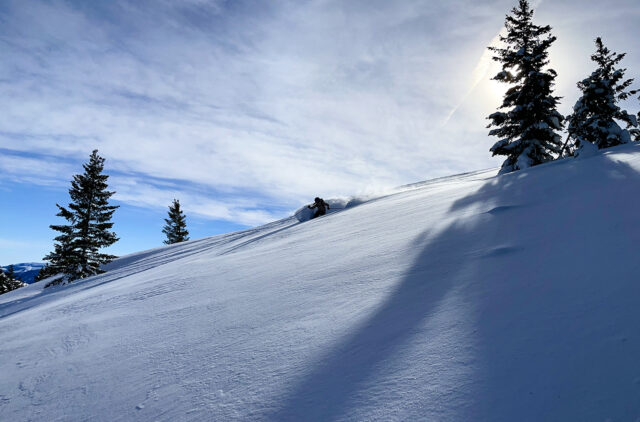 Mckenna Peterson skiing near Sun Valley