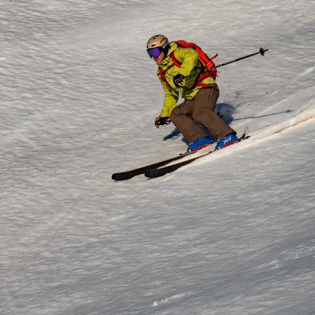 Jonathan Ellsworth in the Flylow Kane Jacket & Compound Bib (Mt. Crested Butte, CO)