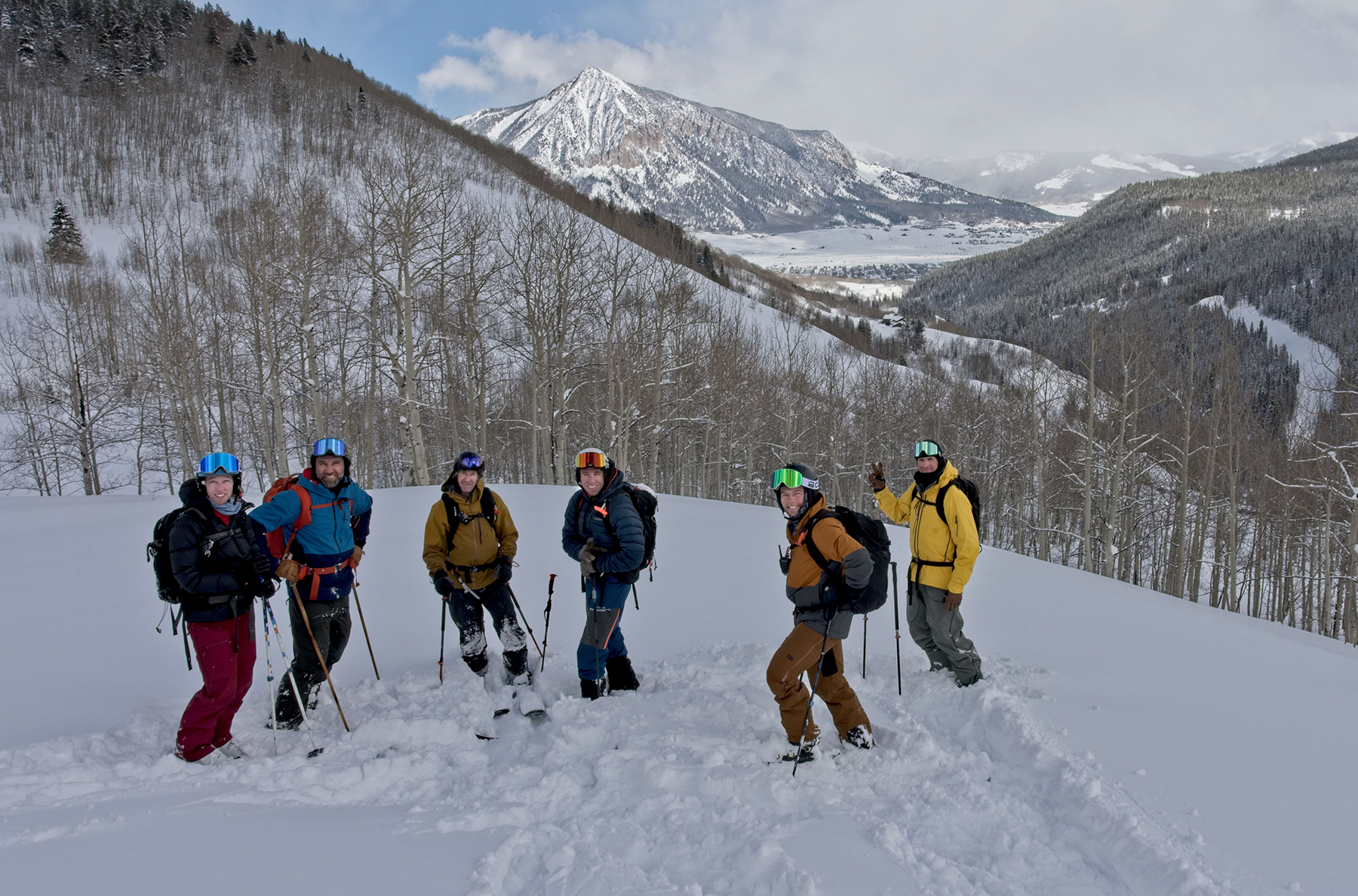 One of many guided group tours in the Crested Butte backcountry