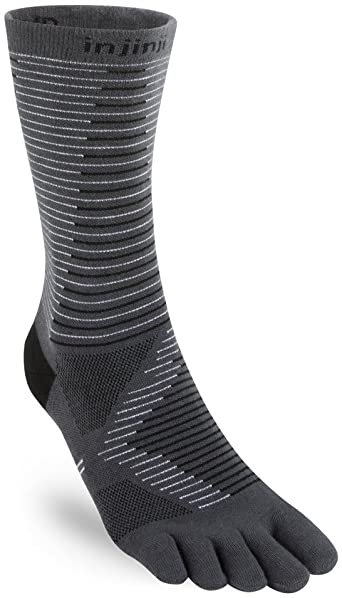 Injinji 2 Men's Run Lightweight No Show Toe Socks, Black, Small, Socks -   Canada