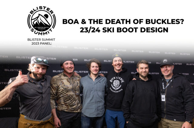 Ski Boot Design: how did we get here, and where are we headed? We brought together ski boot designers, Tom Pietrowski (K2), Christoph Lentz (Fischer), Riccardo Bonaiti (Dalbello), and Ross Herr (Dynafit) for this conversation — and pro skier / designer / obsessive tinkerer, Hoji, joins the conversation, too.