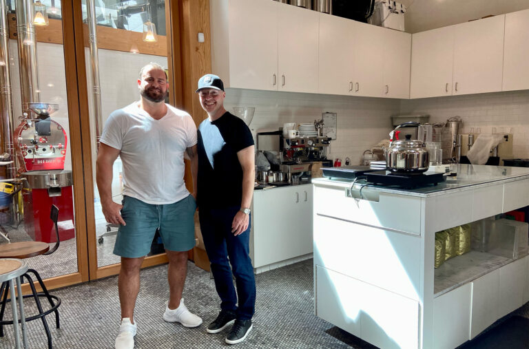 Last week, Jonathan headed to The Crown in Oakland, California, which is the Coffee Lab and Tasting Room of Royal Coffee. He was there to sample experimental coffee drinks, meet with Royal Coffee CEO, Max Nicholas-Fulmer — who’s favorite ski is the Moment Blister Pro — and to discuss the world of specialty “green” (not-yet-roasted) coffee.