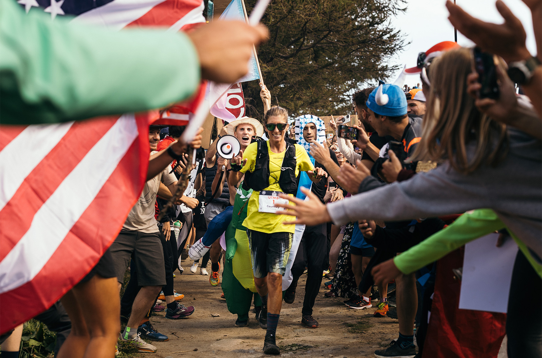 Courtney Dauwalter at UTMB 2023 (photo by Alexis Berg / Salomon)