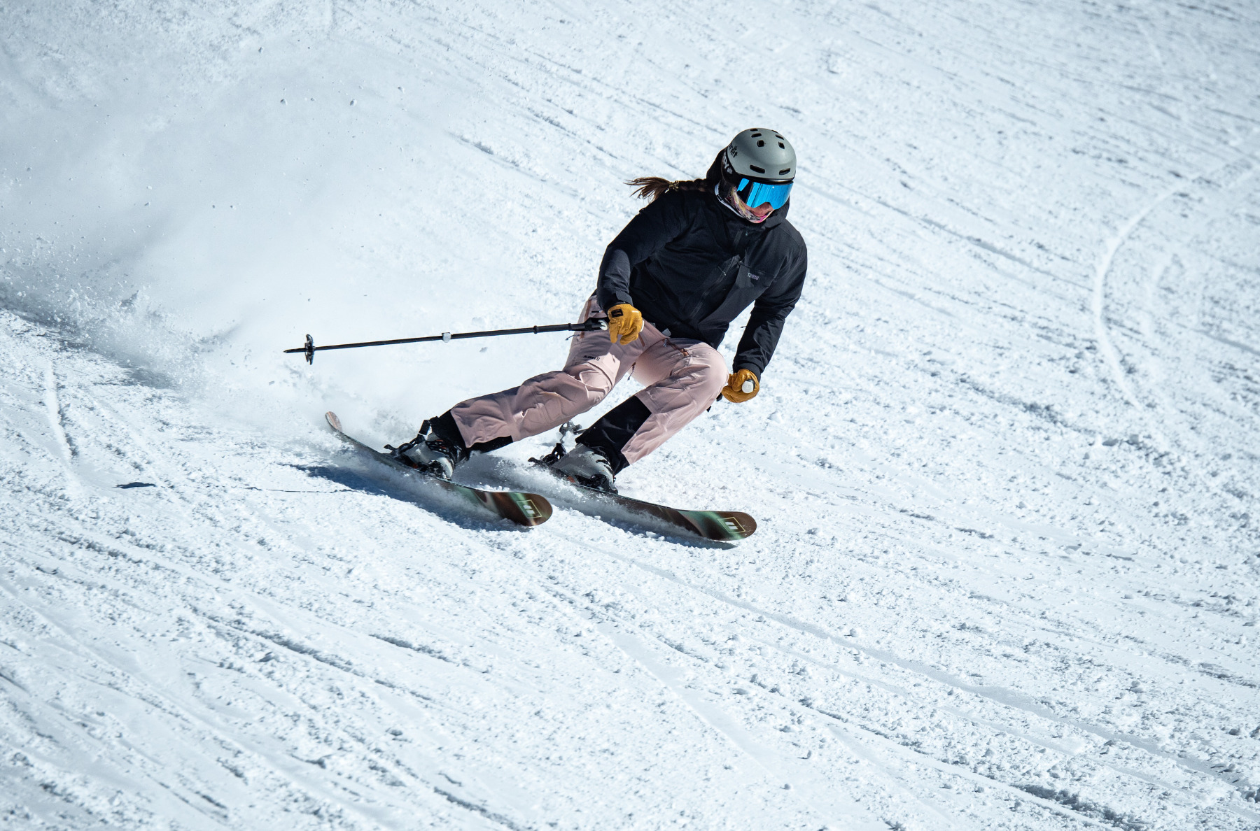 Kara Williard in the Maurader Elite with Happy Boost (Crested Butte Mountain Resort, CO)