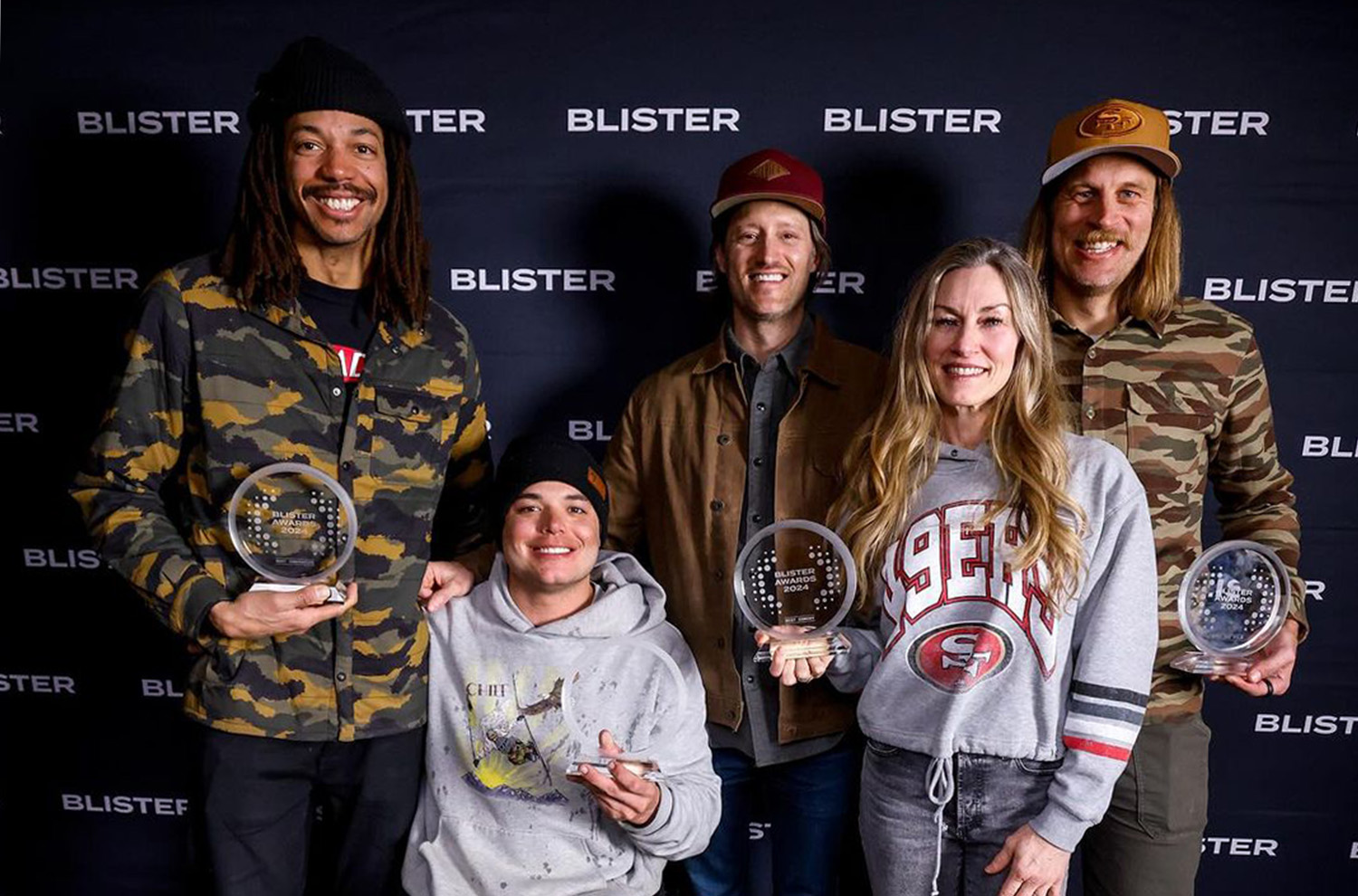 Mallory Duncan, Trevor Kennison, Josh Berman, Elyse Saugstad, & Cody Townsend at the 1st Annual Blister Film Awards