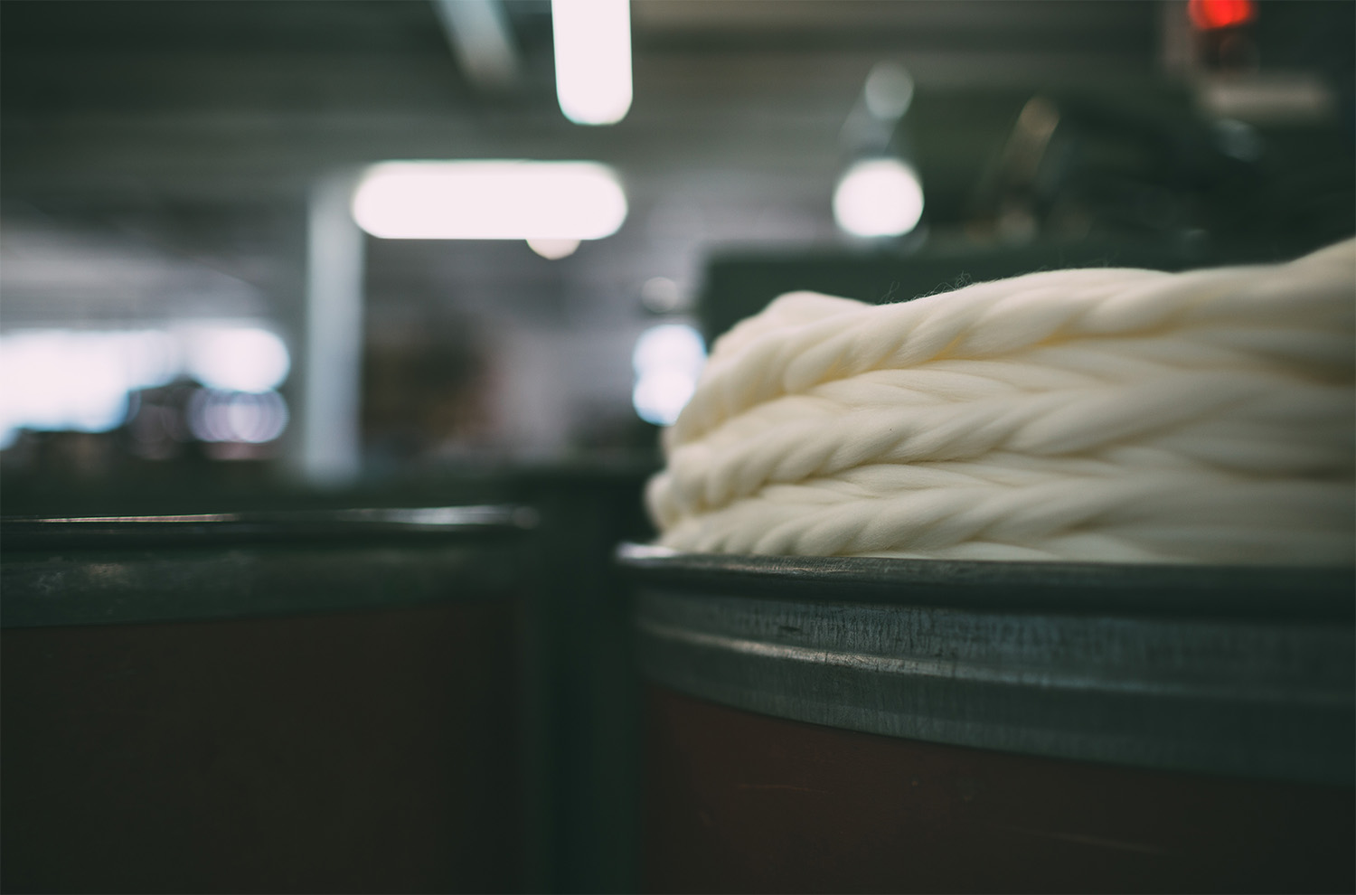 Wool slivers before being spun into Nuyarn (photo courtesy of Nuyarn)