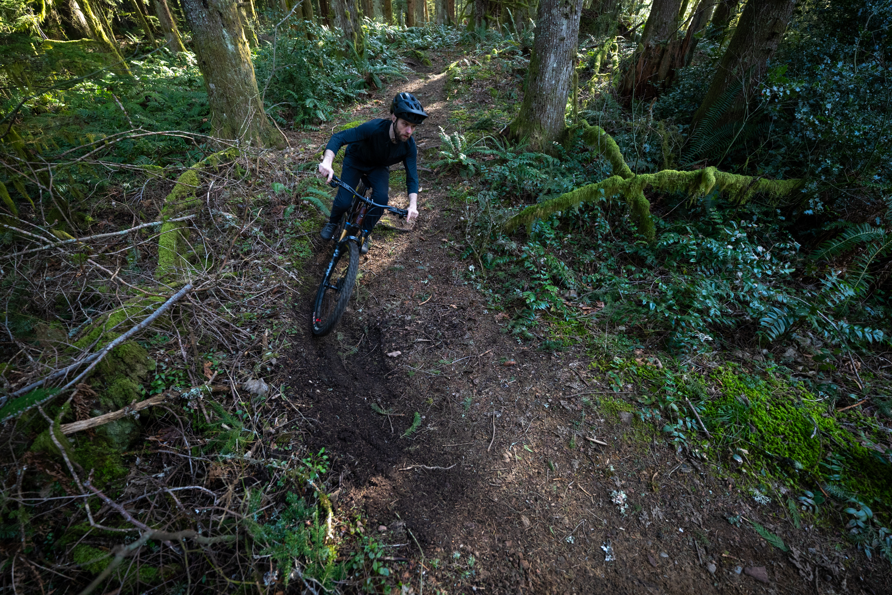 David Golay riding the Santa Cruz Bronson