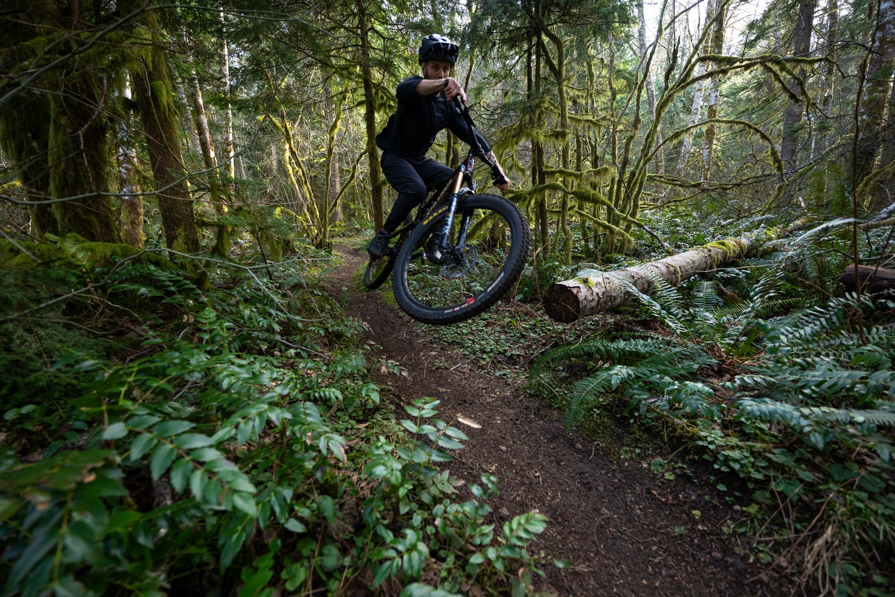 David Golay riding the Santa Cruz Bronson