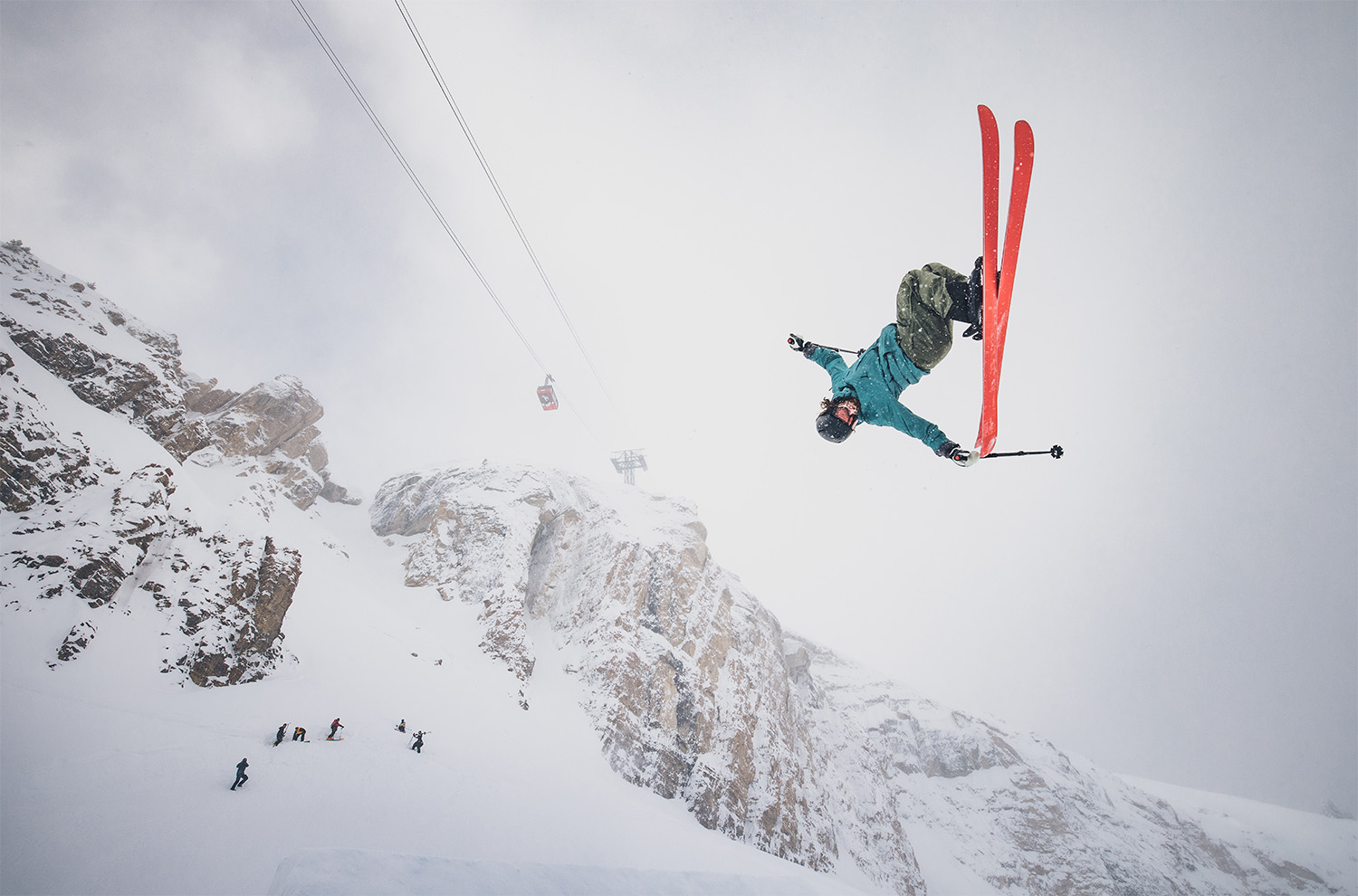 Alex Hackel at Kings & Queens of Corbet's 2025 (photo by Amy Jimmerson / Jackson Hole Mountain Resort)