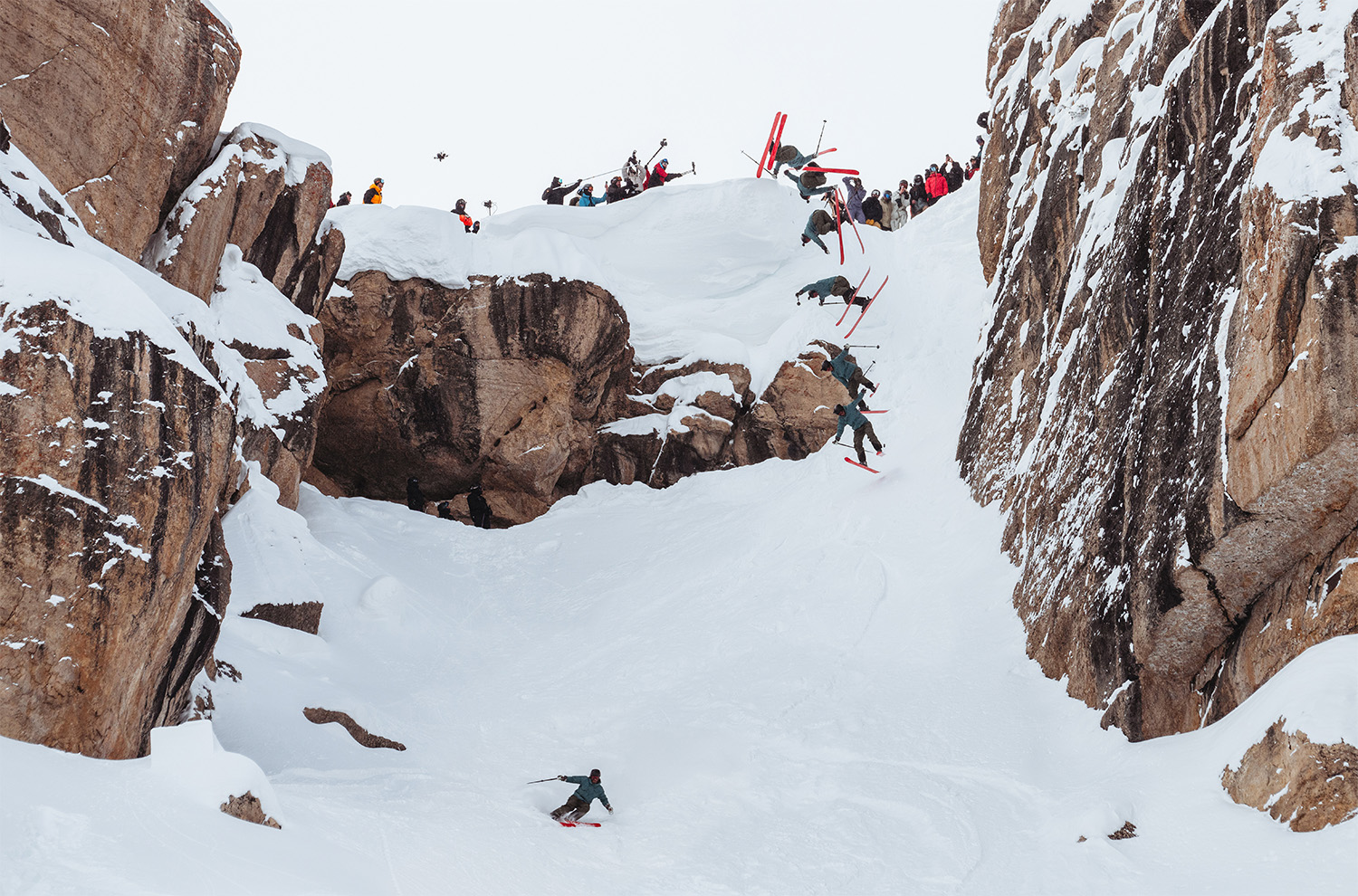 Alex Hackel at Kings & Queens of Corbet's 2025 (photo by Connor Burkesmith / Jackson Hole Mountain Resort)