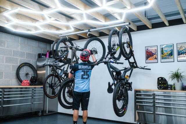 Stashed Spacerail Bike Storage System