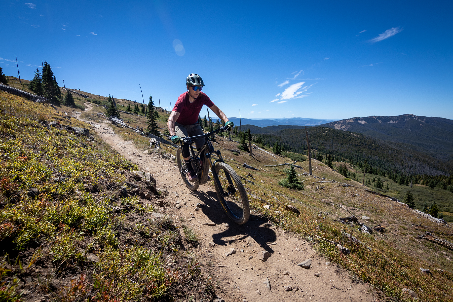 Simon Stewart riding the Monarch Crest Trail