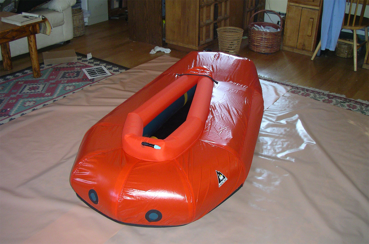Alpacka's first spray deck prototype