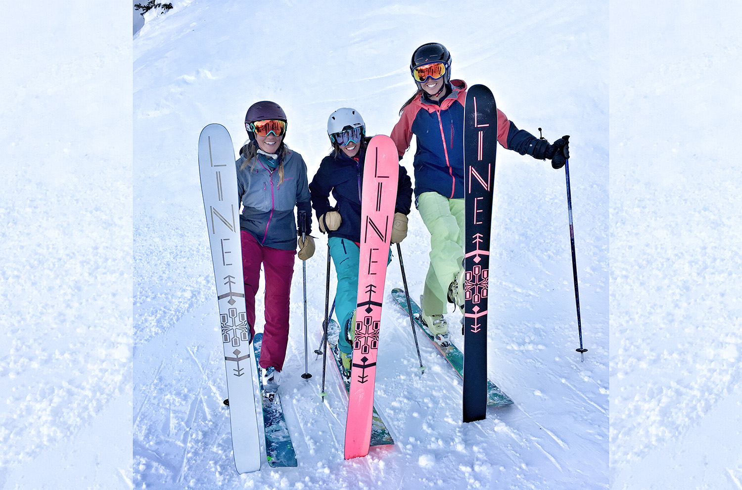 Sascha & Kristin with another fan of Line's Pandora skis