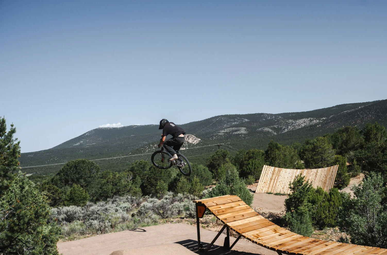 Rocket Ramps at the Picuris Pueblo bike park