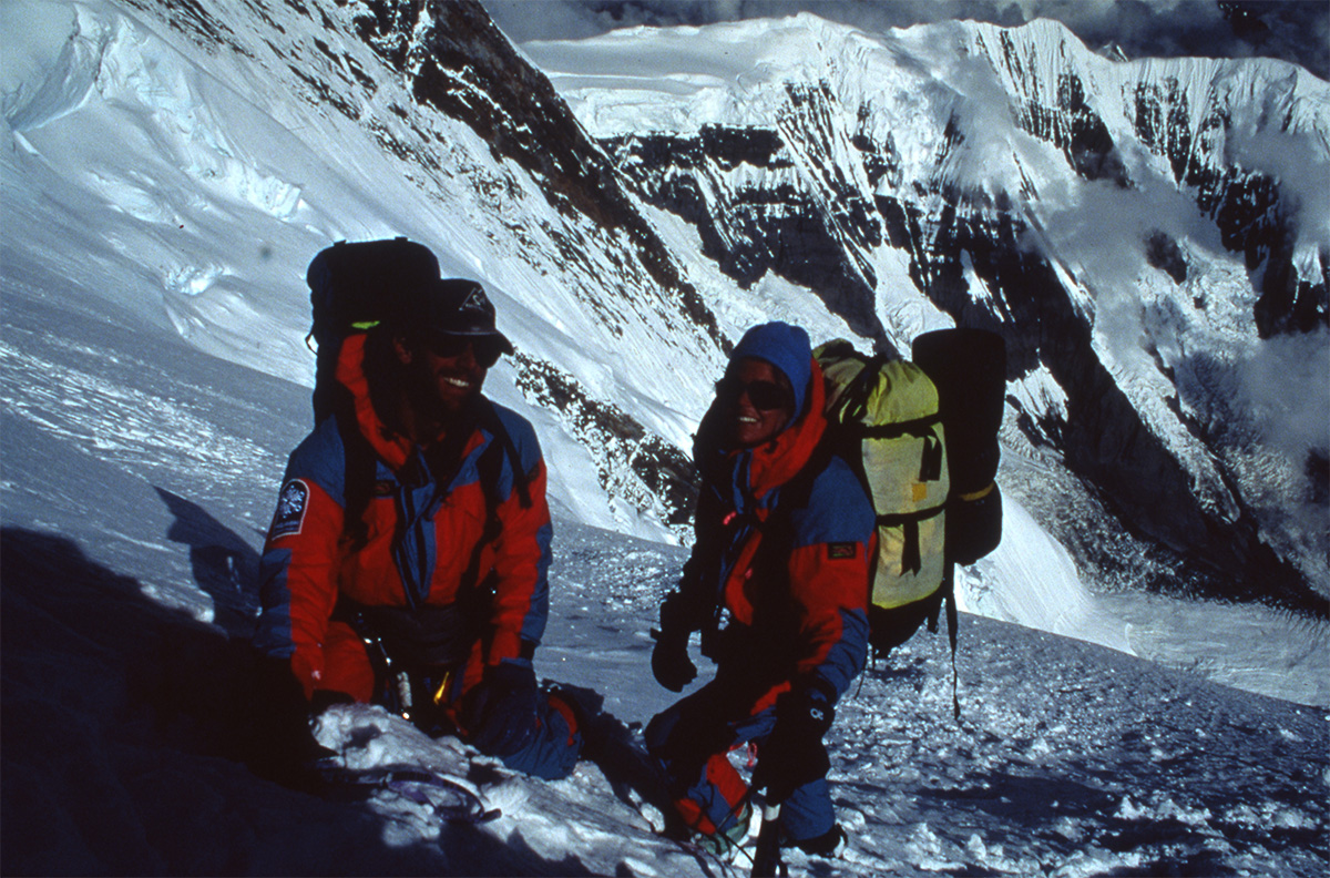 photo from one of PrimaLoft's early testing trips on Everest