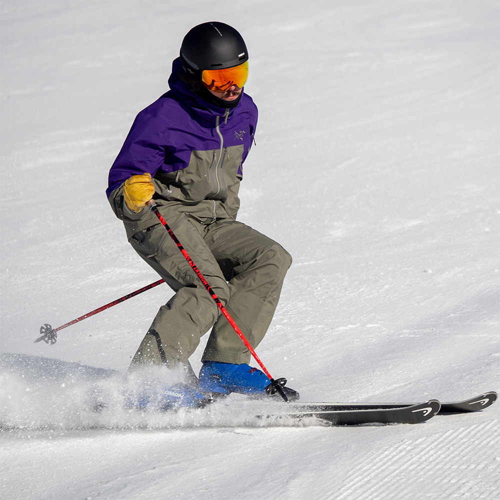 Luke Koppa in the Arc'teryx Rush Jacket & Rush Bib